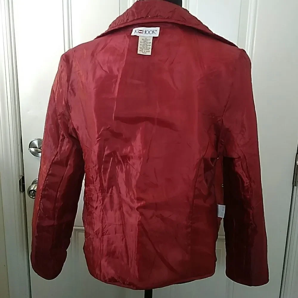 JG Hook red lightweight quilted jacket